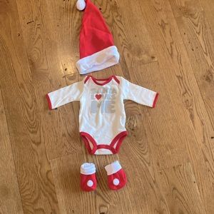 Santa loves me newborn Christmas onesie